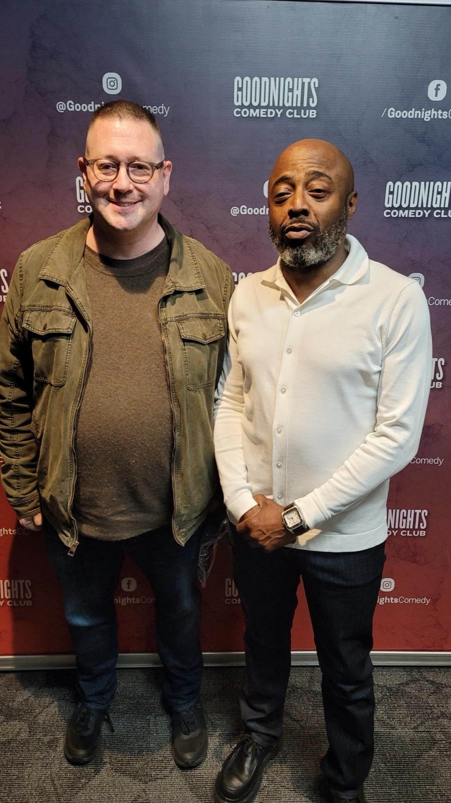 Craig Bowden with comedian Donnell Rawlings at Goodnights Comedy Club