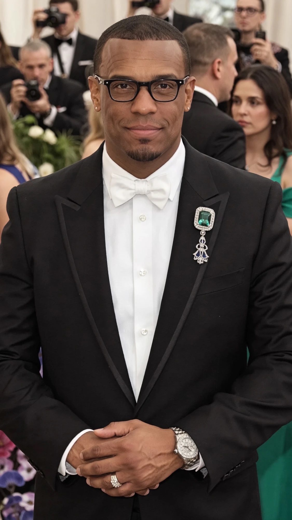 Piki — founder of Unknown Star Security, the Protector of the C1ub, in black tie