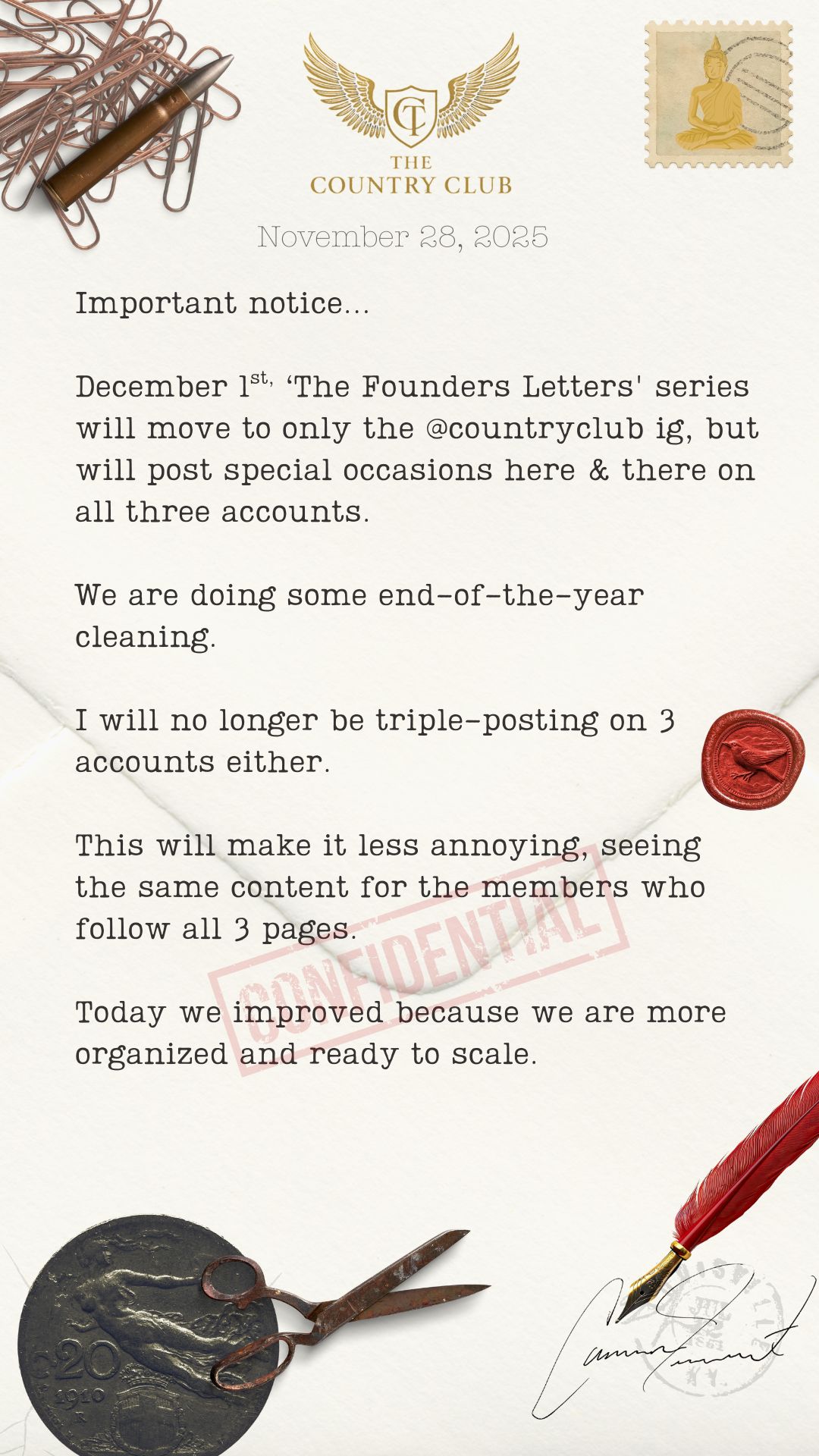 November 28, 2025 &mdash; the page as it was written