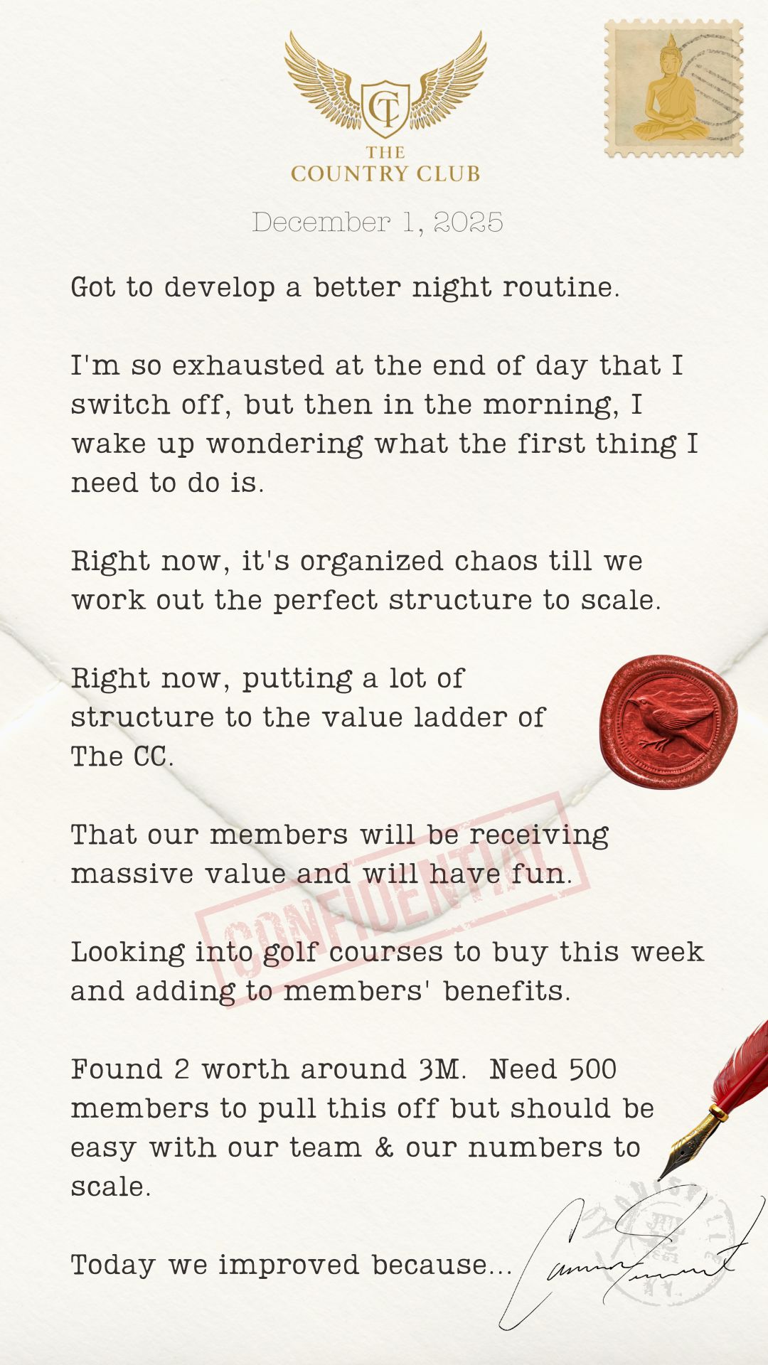 December 1, 2025 &mdash; the page as it was written