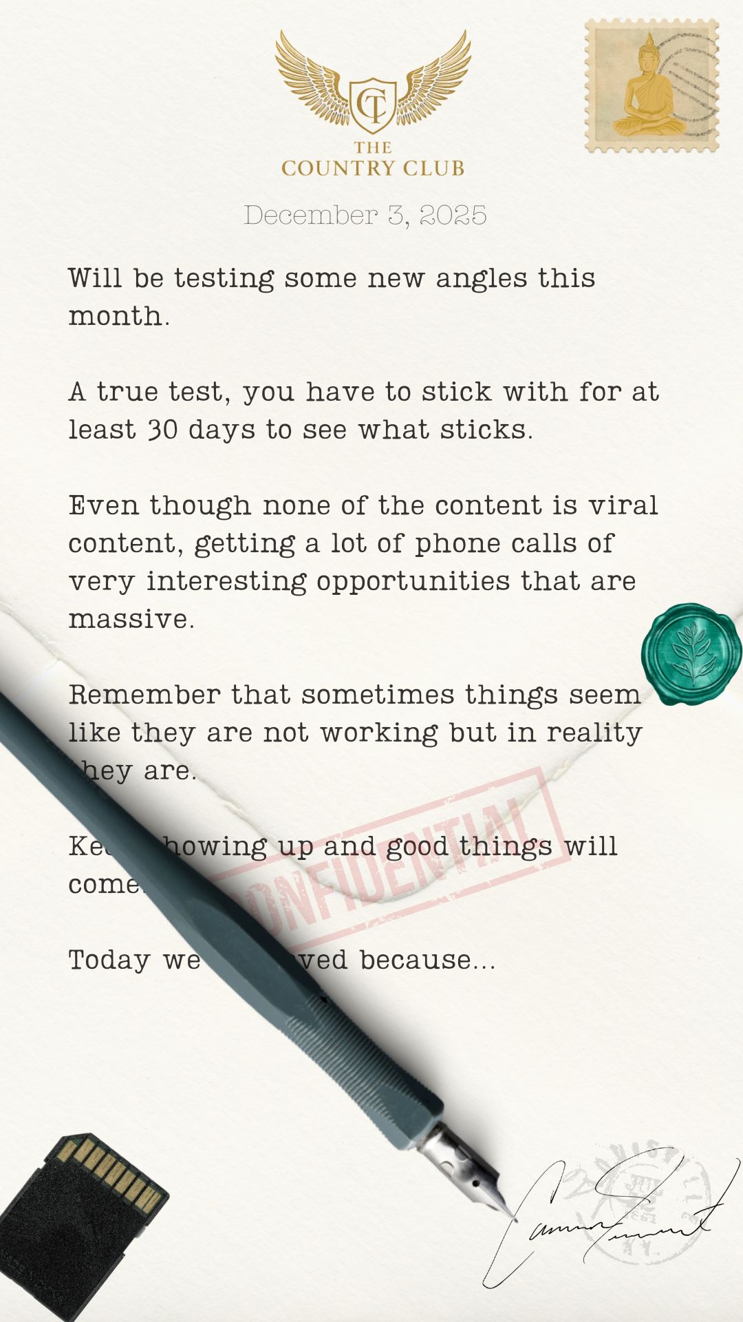 December 3, 2025 &mdash; the page as it was written