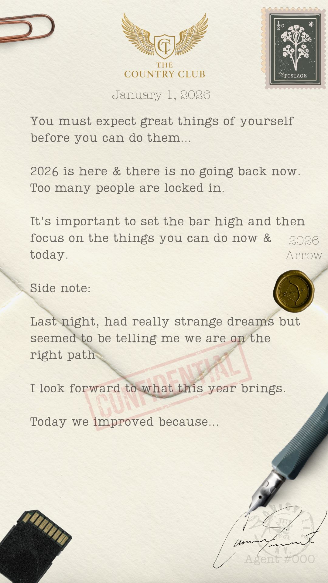 January 1, 2026 &mdash; the page as it was written